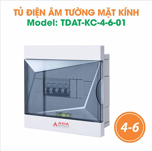 Tủ điện âm tường mặt kính - Model 4-6