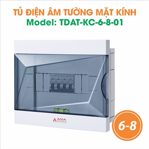 Tủ điện âm tường mặt kính - Model 6-8