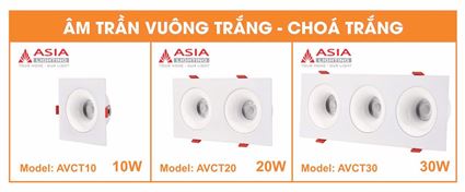 Âm trần vuông thân trắng - Chóa trắng