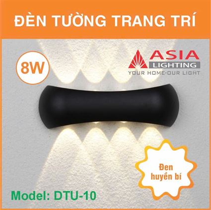 Đèn tường trang trí thân sơn đen - DTU10