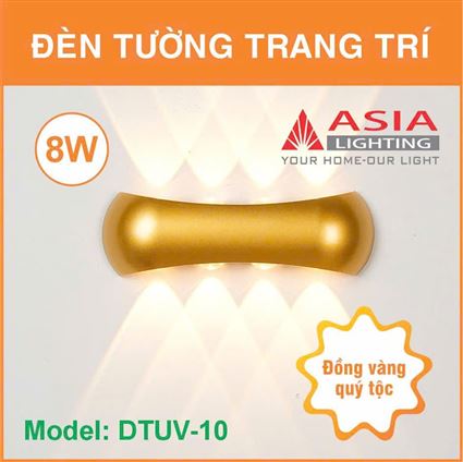 Đèn tường trang trí thân sơn mầu đồng - DTUV10