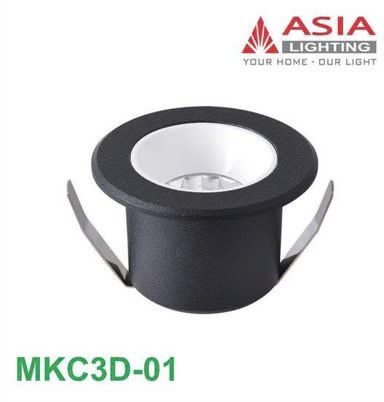 Âm trần mặt kính COB - 3W-D30 - Thân đen