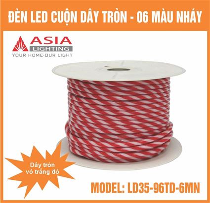 Đèn led dây 6 mầu nháy - Dây tròn trắng đỏ
