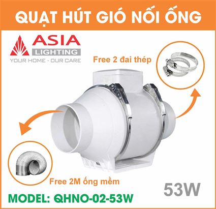 Quạt hút gió nối ống - QHNO-02-53W